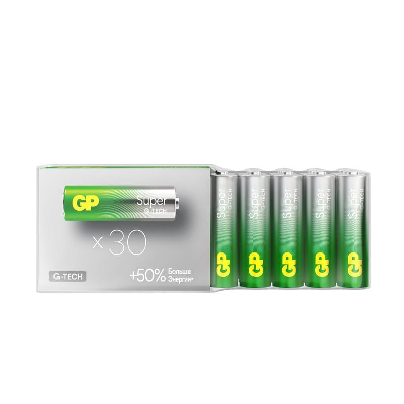 Элемент питания алкалиновый AA/LR6 1.5В Super Alkaline (уп.30шт) GP 1209 Элемент питания алкалиновый AA/LR6 1.5В Super Alkaline (уп.30шт) GP 1209