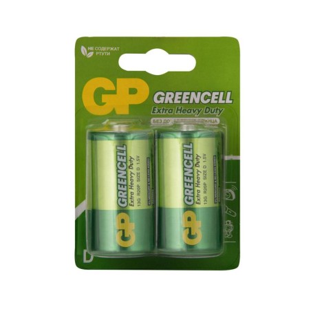 Элемент питания солевой D/R20 1.5В GreenCell (блист.2шт) GP 8481