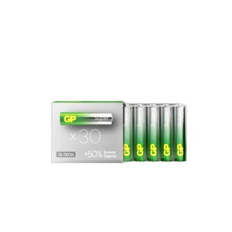 Элемент питания алкалиновый AAA/LR03 1.5В Super Alkaline G-Tech (уп.30шт) GP 1216