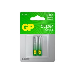 Элемент питания алкалиновый AAA/LR03 1.5В Super Alkaline G-Tech (блист.2шт) GP 1221