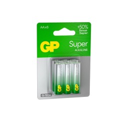 Элемент питания алкалиновый AA/LR6 1.5В Super Alkaline G-Tech (блист.6шт) GP 1228