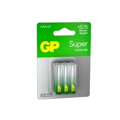 Элемент питания алкалиновый AAA/LR03 1.5В Super Alkaline G-Tech (блист.6шт) GP 1227