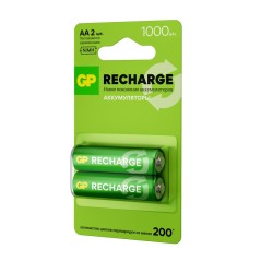 Аккумулятор AA/HR6 RECHARGE 1.2В 1000мА.ч (блист.2шт) GP 20252