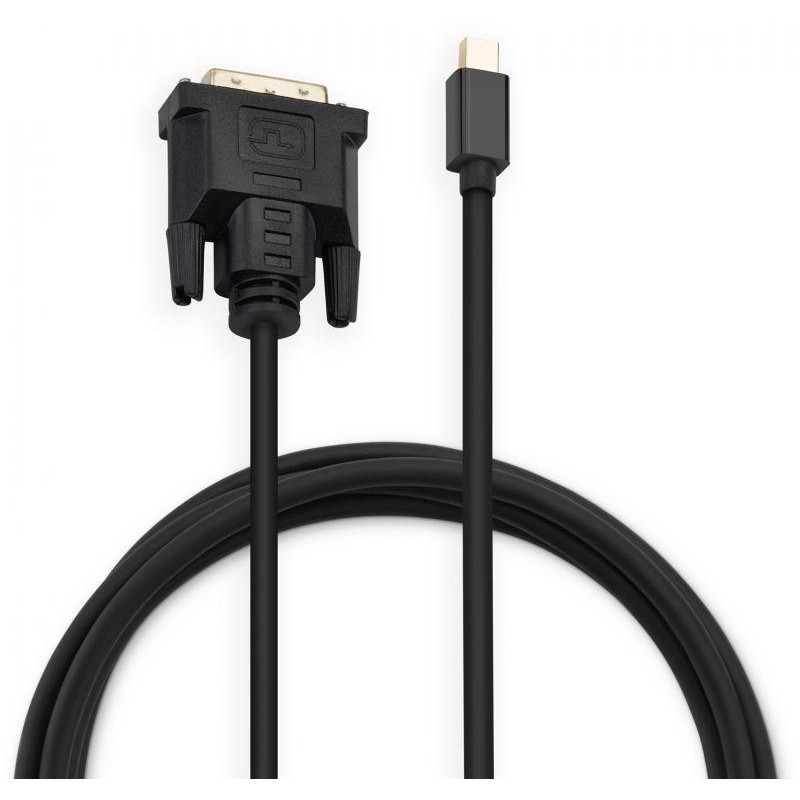 Кабель аудио-видео 1.1v miniDisplayport (m)/DVI-D (Dual Link) (m) 2м. позолоч. контакты черн. (BHP MDPP-DVI-2) BURO 1147224