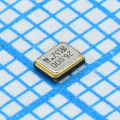 Резонатор кварцевый SMD 2.0*1.6*0.45мм, -40...+85°C, 26МГц