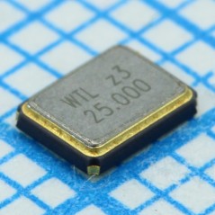 Резонатор кварцевый: 25МГц, 30ppm, Cшунт - 5пФ, Cнагр - 12пФ