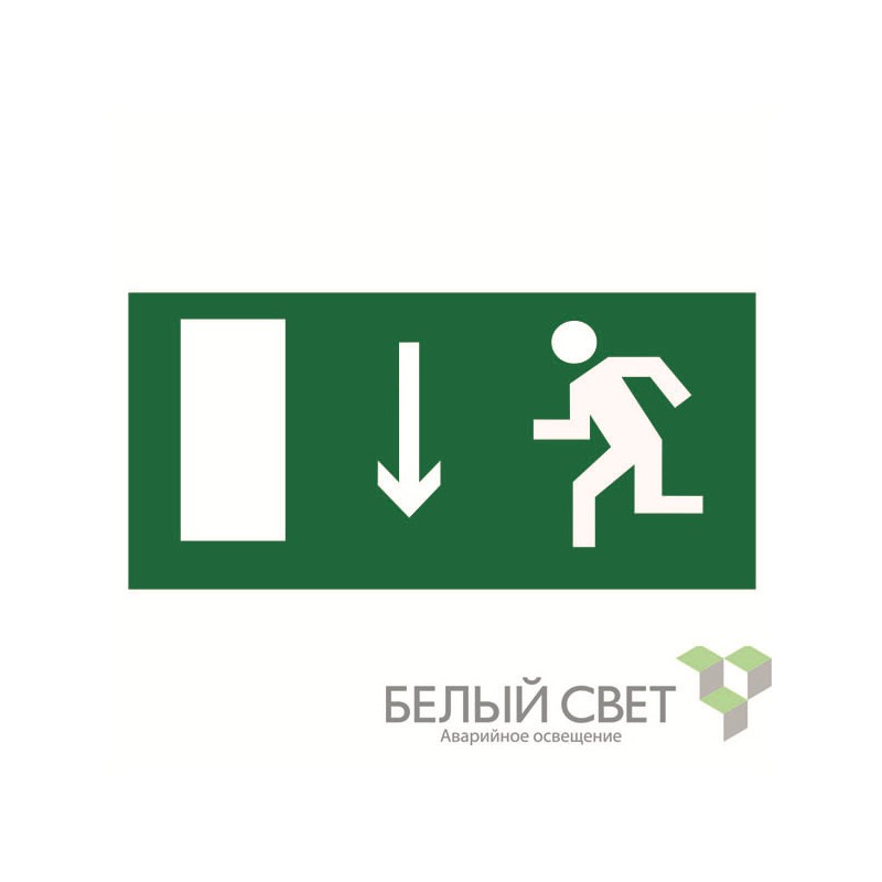 Знак безопасности BL-4020.E10 "Указатель двери эвакуационного выхода (лев.)" Белый свет a12782