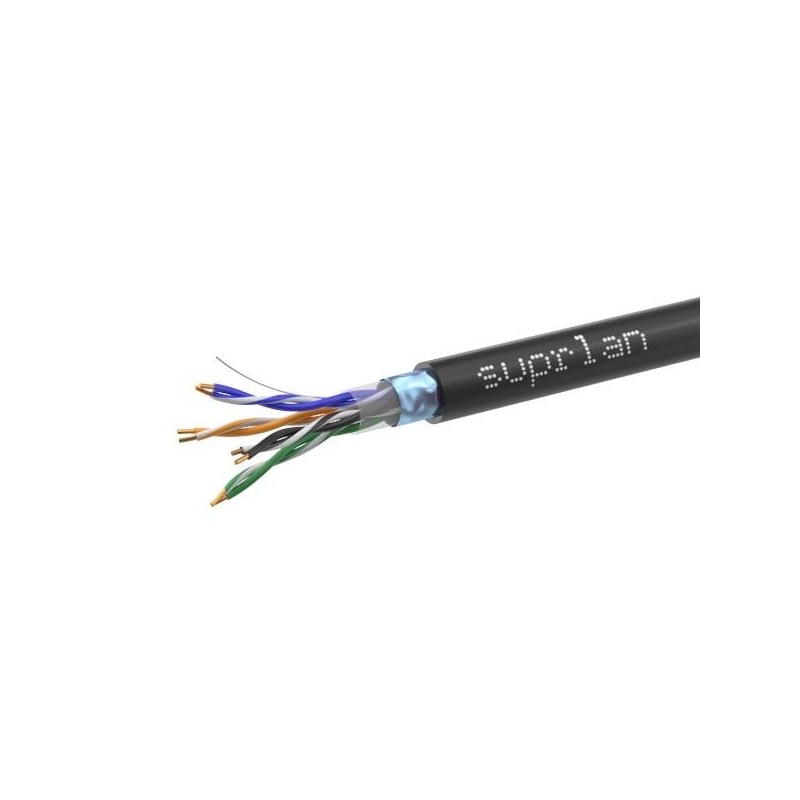 Кабель витая пара F/UTP кат.5E 4х2х24AWG solid Cu PE Out. Median 305м (м) SUPRLAN 01-1034-1