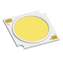 Мощный светодиод типа COB, размер 19х19 мм. Цвет свечения теплый (3000 К). Угол излучения 120°. Световой поток 2225-2392 лм при 