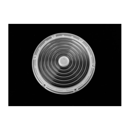 Круглая групповая линза под светодиоды 2835, 3030  D-184mm H-10.3mm,  эфф-88%   120°, PC-1250Z