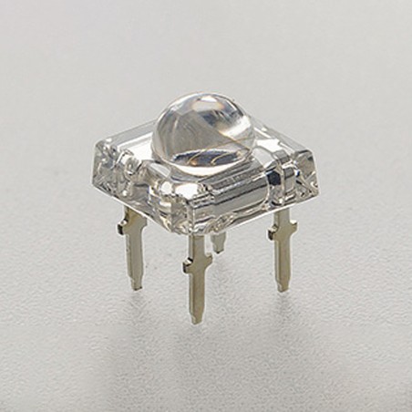 0.2W 4-chip 'Пиранья', линза 5мм, зелёный 515-525nm, cвет.поток 3.5lm, Vf-3.2-3.8v,угол 100градусов