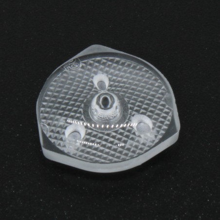 Линза широкоугольная (TV back light lens), 2835/3030, эфф-93%, ~160°, D-15,65mm  H-5,9mm (3 пина на внутреннем диаметре 7.46мм),