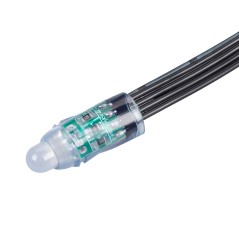 Герметичный светодиодный модуль IP67, цвет свечения RGB, напряжение 12 В, мощность 0.3 Вт, 1 светодиод DIP 8 мм, угол 90°. 50 шт