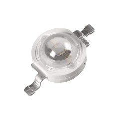 Мощный светодиод типа Emitter, d-8 мм, h-5.1 мм. Чип EPILEDS 40 mil. Цвет свечения ультрафиолетовый (395-405 нм). Угол излучения
