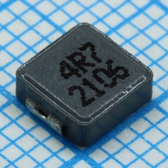 Индуктивность SMD силовая экранированная проволочная 4.7мкГн ±20% 100кГц 20Q-Фактор порошковое железо 2.8A 116мОм по постоянному