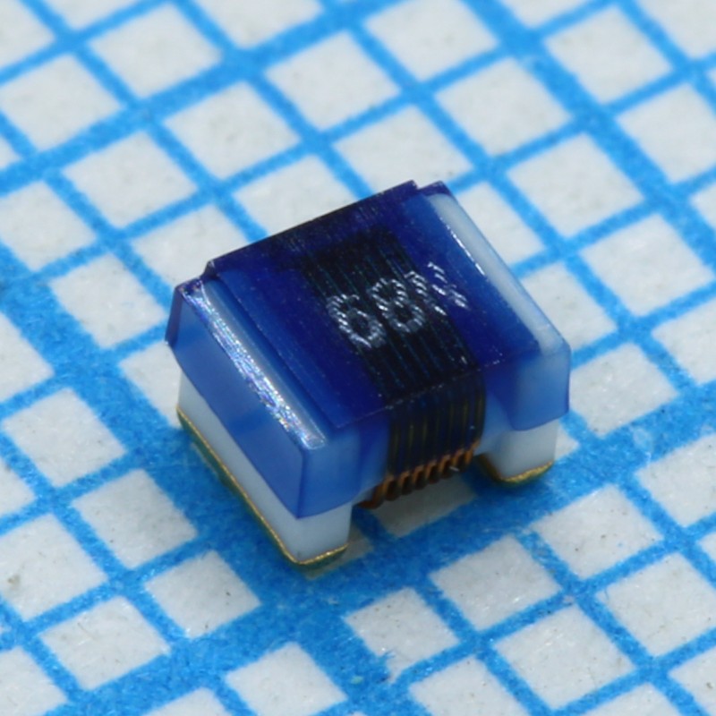 Индуктивность SMD высокочастотная проволочная 68нГн ±5% 100МГц 60Q-Фактор керамика 1A 150мОм по постоянному току 1008 лента на к