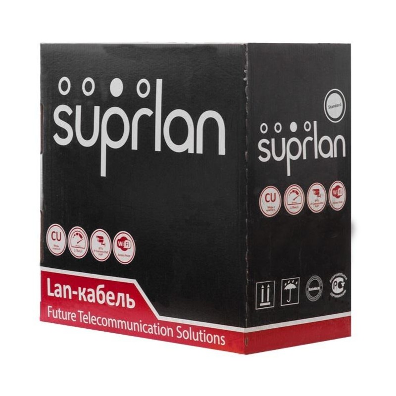 Кабель витая пара U/UTP кат.5E 4х2х24AWG solid Cu LSZH нг(А)-HF In. Standard (м) SUPRLAN 01-0320-1