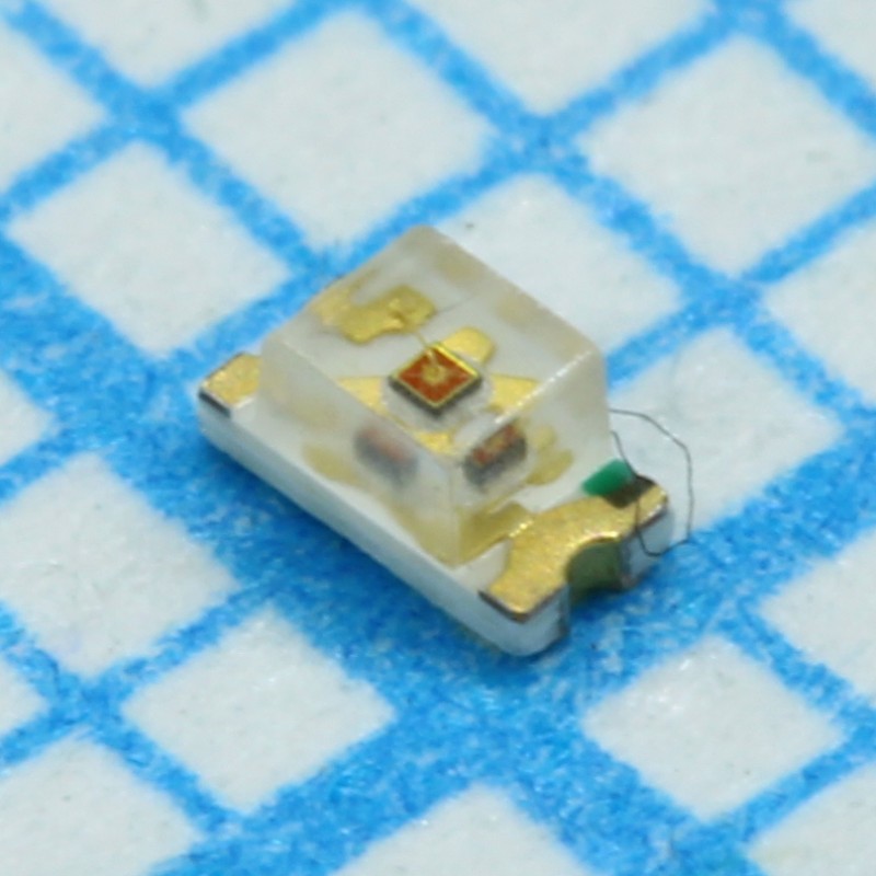 Светодиод smd 1,6х0,8мм/янтарный/610нм/300мКд/прозрачный/130°