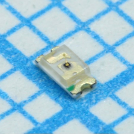 Светодиод smd 1,6х0,8мм/желто-зеленый/568нм/40мКд/прозрачный/130°