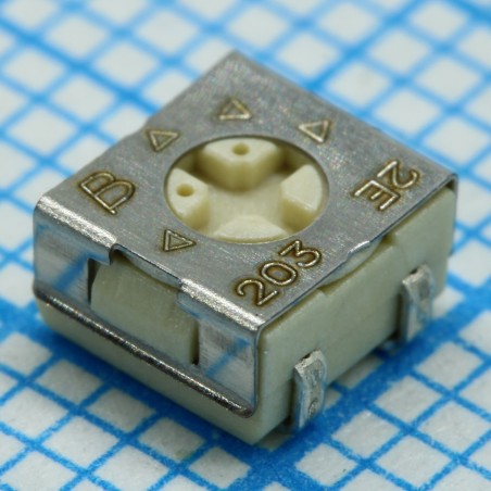 Потенциометр однооборотный керметный 20кОм ±20% 0.25Вт SMD