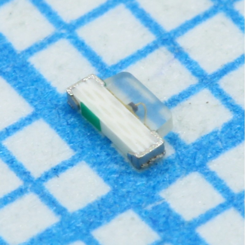 Светодиод smd 1x0.5мм зеленый 120° 570нм 12-35мКд прозрачный 2.4В