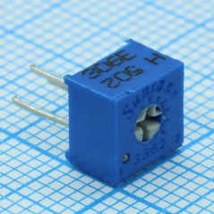 Потенциометр однооборотный керметный 5кОм 0.5Вт PC PIN