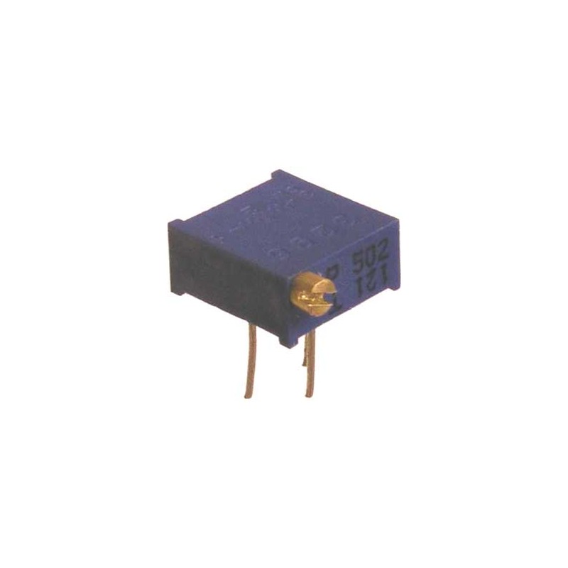 Потенциометр многооборотный керметный 1кОм 0.5Вт PC PIN