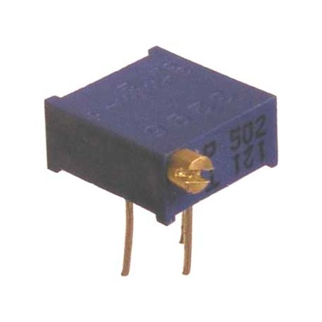 Потенциометр многооборотный керметный 1кОм 0.5Вт PC PIN