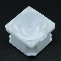 Линза белая с клеевой основой для светодиода 3535/3030,  ~15°,  21,57x21,57mm  H:13mm, с пинами, PMMA