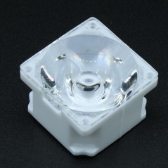 Линза белая с клеевой основой для светодиода 3535/3030,  ~6°,  21,57x21,57mm  H:13mm, с пинами, PMMA