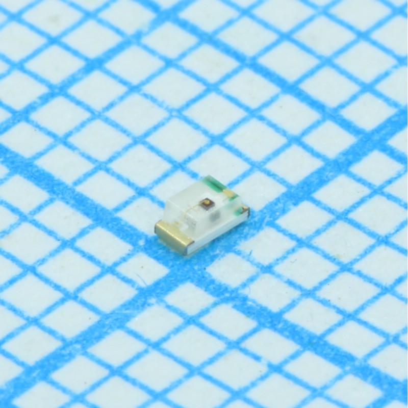 Светодиод smd 1,6х0,8мм/желтый/586-596нм/90-120мКд/1.7-2.3В,  If-10мА/прозрачный/130°