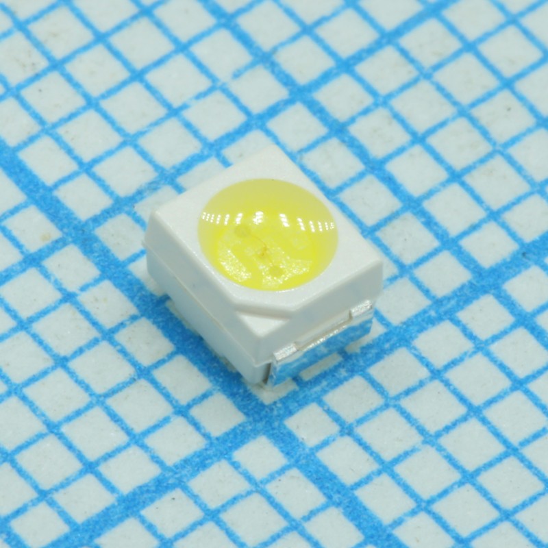 Светодиод smd 3,5х2,8мм/белый/500-900мкд/желтый флуоресцентный/120°