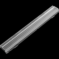 Линейная линза для светодиодов 2835/3030/5630, 90%, ~90°, 280mm H:40mm (ZHAGA standard), PMMA