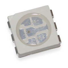 Светодиод SMD RGB / R:622нм, G:520нм, B:469нм/ 2.1В-3.1В/ R:610мКд, G:1300мКд, B:270мКд при 20мА максимальный ток 30мА угол 120°