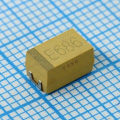 Конденсатор танталовый 68мкФ ±10% 25В типоразмер Е низкое ESR