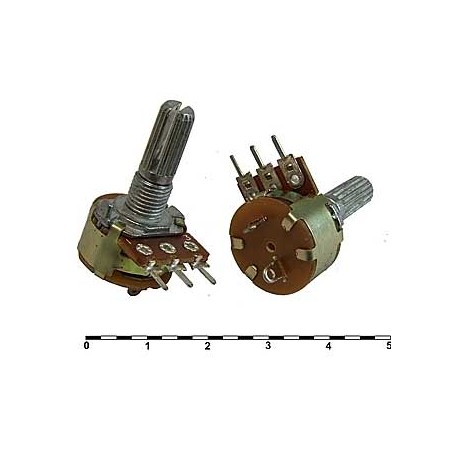 Потенциометр RUICHI S16KN1-B 100K L20KC, угол поворота 300