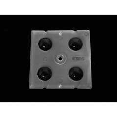 Групповая квадратная линза 2x2 на 4 светодиода 5050/3535/3030 эфф-90%, ~90°,  50x50mm   H:8.5mm, PC