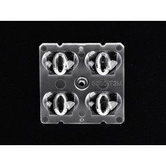 Групповая квадратная линза 2x2 на 4 светодиода 5050/3535 эфф-93% диаграмма T2,50x50mm
