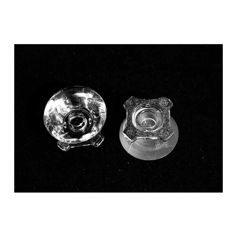 Линза с клеевой основой для светодиода 3535/3030, эфф-93%,  ~10°,  21.58 mm  H:11.4mm, PMMA