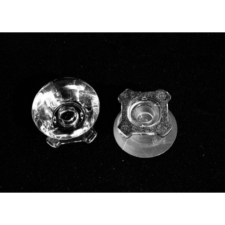 Линза с клеевой основой для светодиода 3535/3030, эфф-93%,  ~10°,  21.58 mm  H:11.4mm, PMMA
