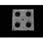 Групповая квадратная линза 2x2 на 4 светодиода 5050/3535/3030 эфф-90%, ~60°,  50x50mm   H:8.5mm, PC