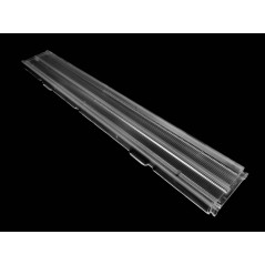 Линейная линза для светодиодов 2835/3030/5630, 90%, Asymmetric 25°, 280mm H:40mm, PC-1250Z