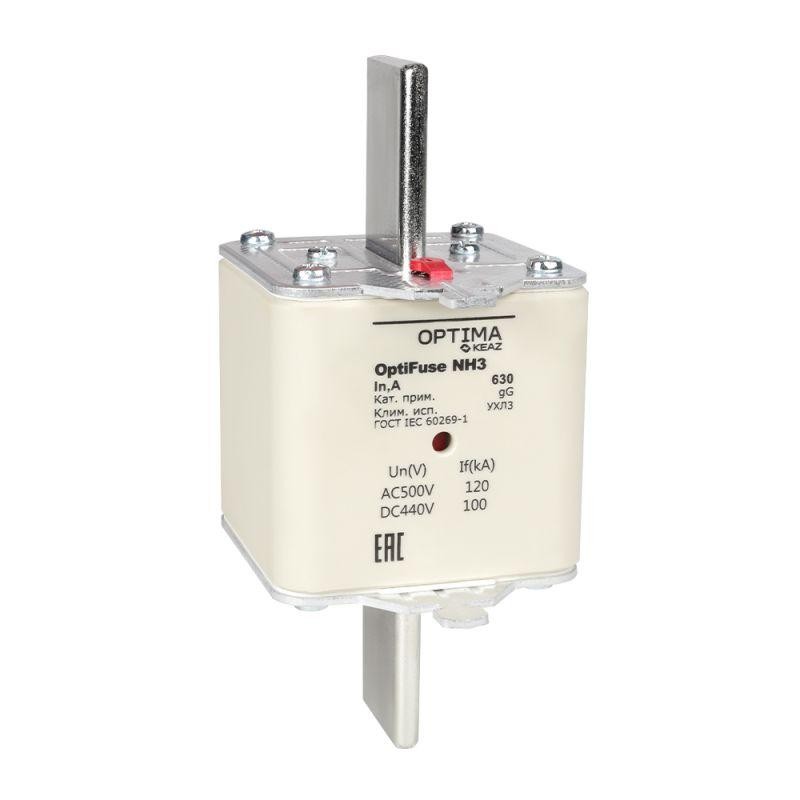 Вставка плавкая OptiFuse NH3-630-gG-УХЛ3 КЭАЗ 374960 Вставка плавкая OptiFuse NH3-630-gG-УХЛ3 КЭАЗ 374960