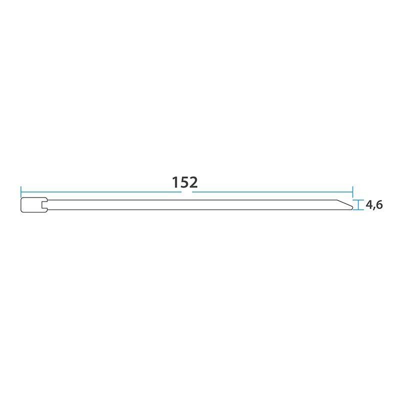 Хомут-стяжка стальной 152х4.6мм (уп.100шт) Rexant 07-0158-100 Хомут-стяжка стальной 152х4.6мм (уп.100шт) Rexant 07-0158-100