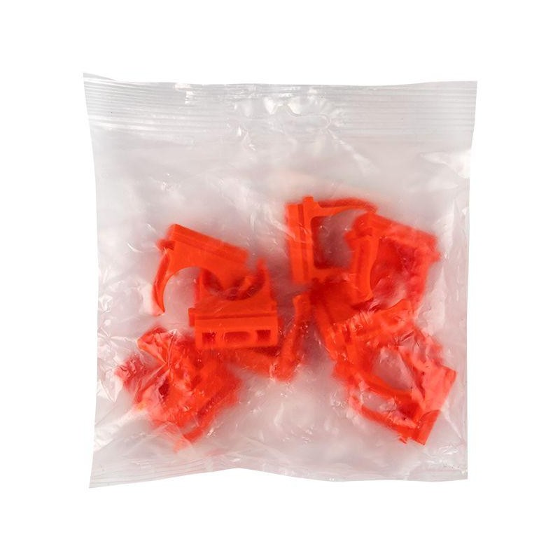 Держатель для труб (клипса) d20мм оранж. (уп.10шт) Plast EKF derj-z-20o