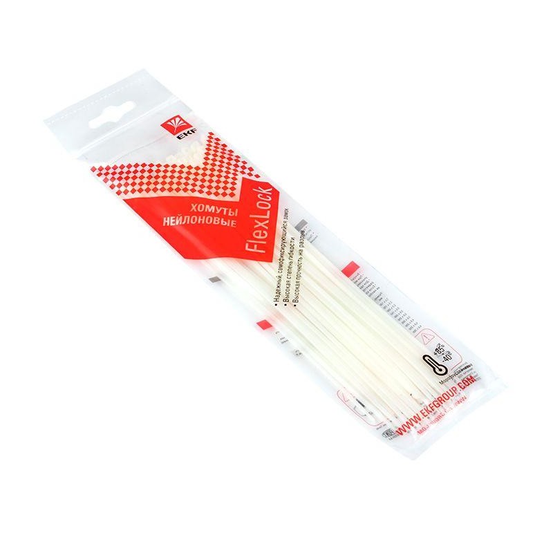 Хомут P6.6 2.5х200 FlexLock стандартный бел. (уп.100шт) PROxima EKF plc-fl-ctsw-2.5x200 Хомут P6.6 2.5х200 FlexLock стандартный бел. (уп.100шт) PROxima EKF plc-fl-ctsw-2.5x200
