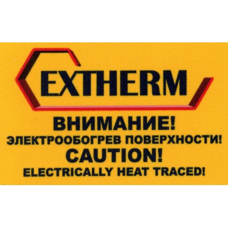 Этикетка "Электрообогрев" Extherm Lab/E