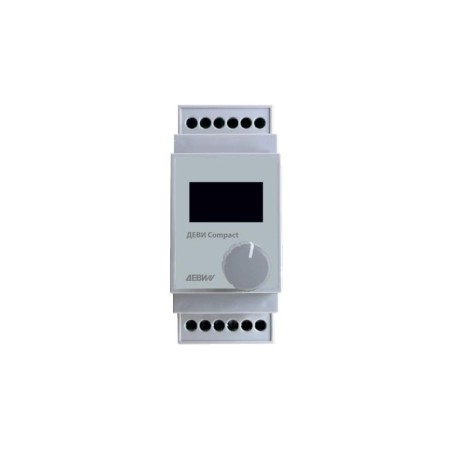 Терморегулятор Compact на шину DIN с датчиком температуры на проводе 16А ДЕВИ 140F5020R