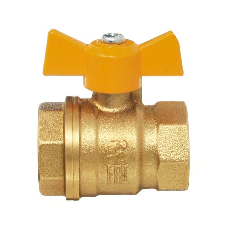 Кран шаровой 11Б27п DN20 PN40 газ вр/вр бабочка серия Standart БАЗ.А10.1.20.НГ.40