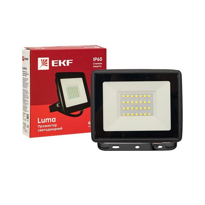 Прожектор светодиодный СДО-3003 30Вт 6500К IP65 Basic EKF FLL-3003-30-6500